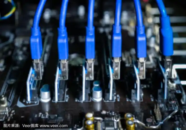 A vibrant depiction of a modern mining farm buzzing with rows of efficient miners